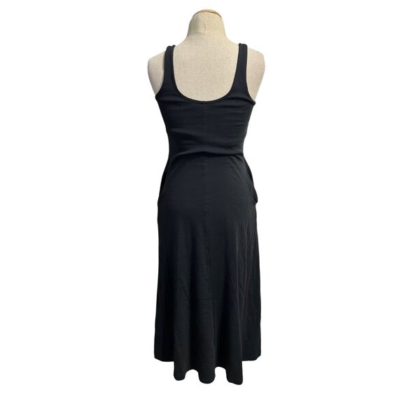 Vince Womens Black Maxi Dress XXS Sleeveless A-Line Cotton Blend Stretch Fabric - Picture 3 of 12